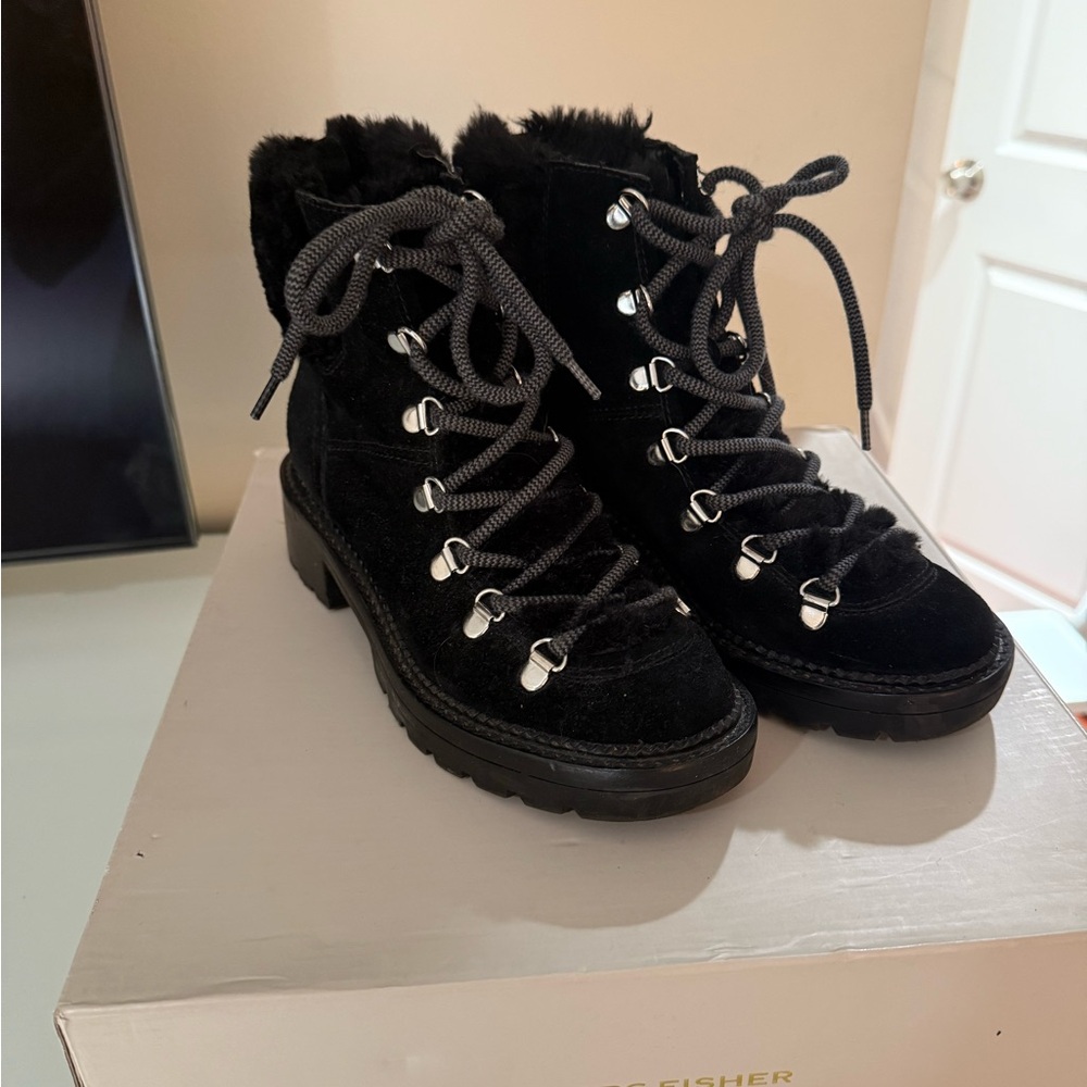 Marc Fisher Black Suede Capell Boot
